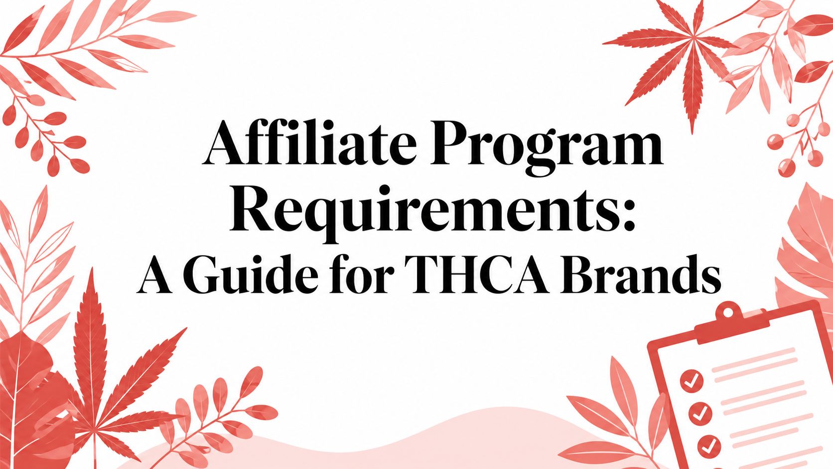 Affiliate Program Requirements: A Guide for THCA Brands