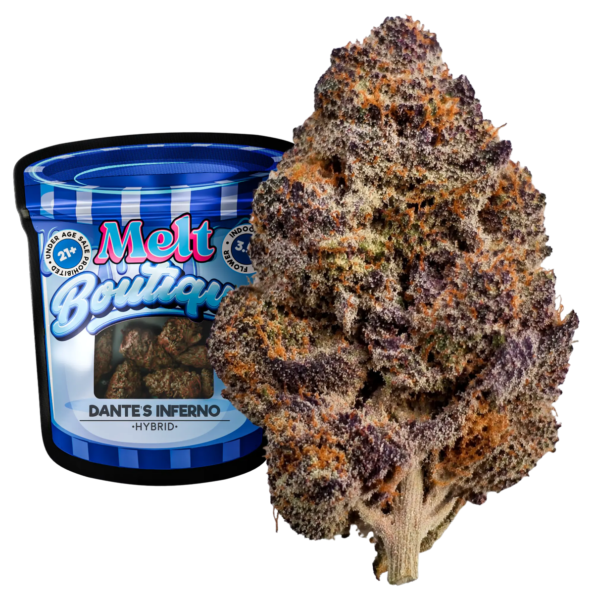Dante's Inferno Indica boutique craft THCA flower 3.5g