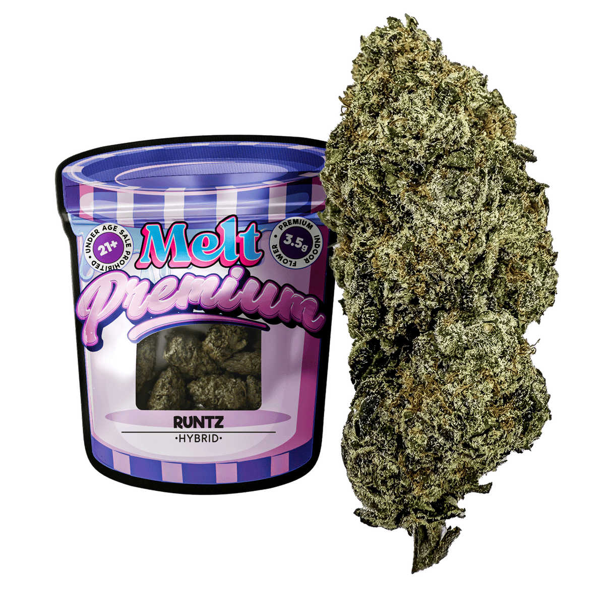 Runtz THCA Flower – Premium Indoor Hybrid Cannabis | Smalls Exotic Sweet Flavor with Melt Premium packaging and flower