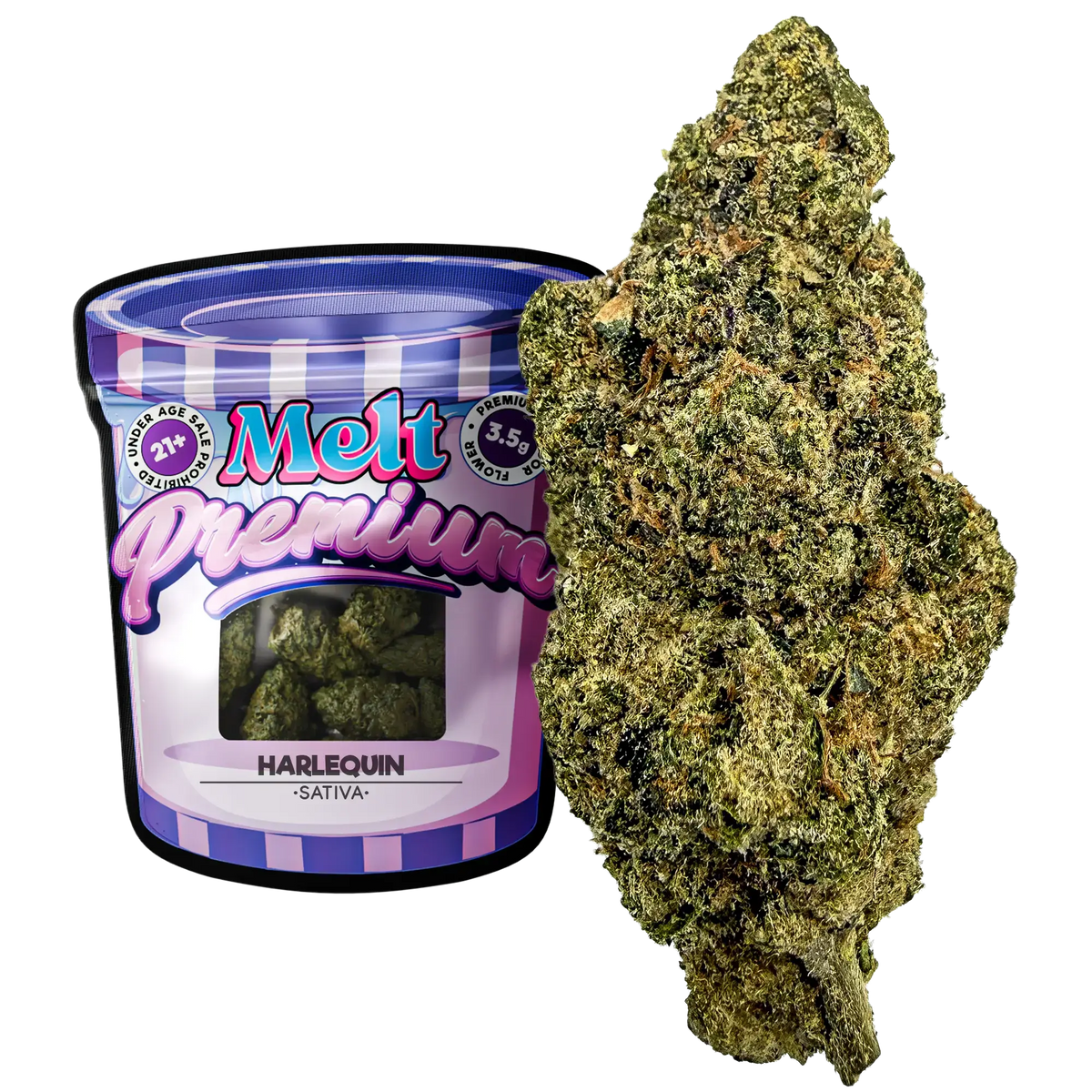 Harlequin Hybrid THCA flower 3.5g by Melt