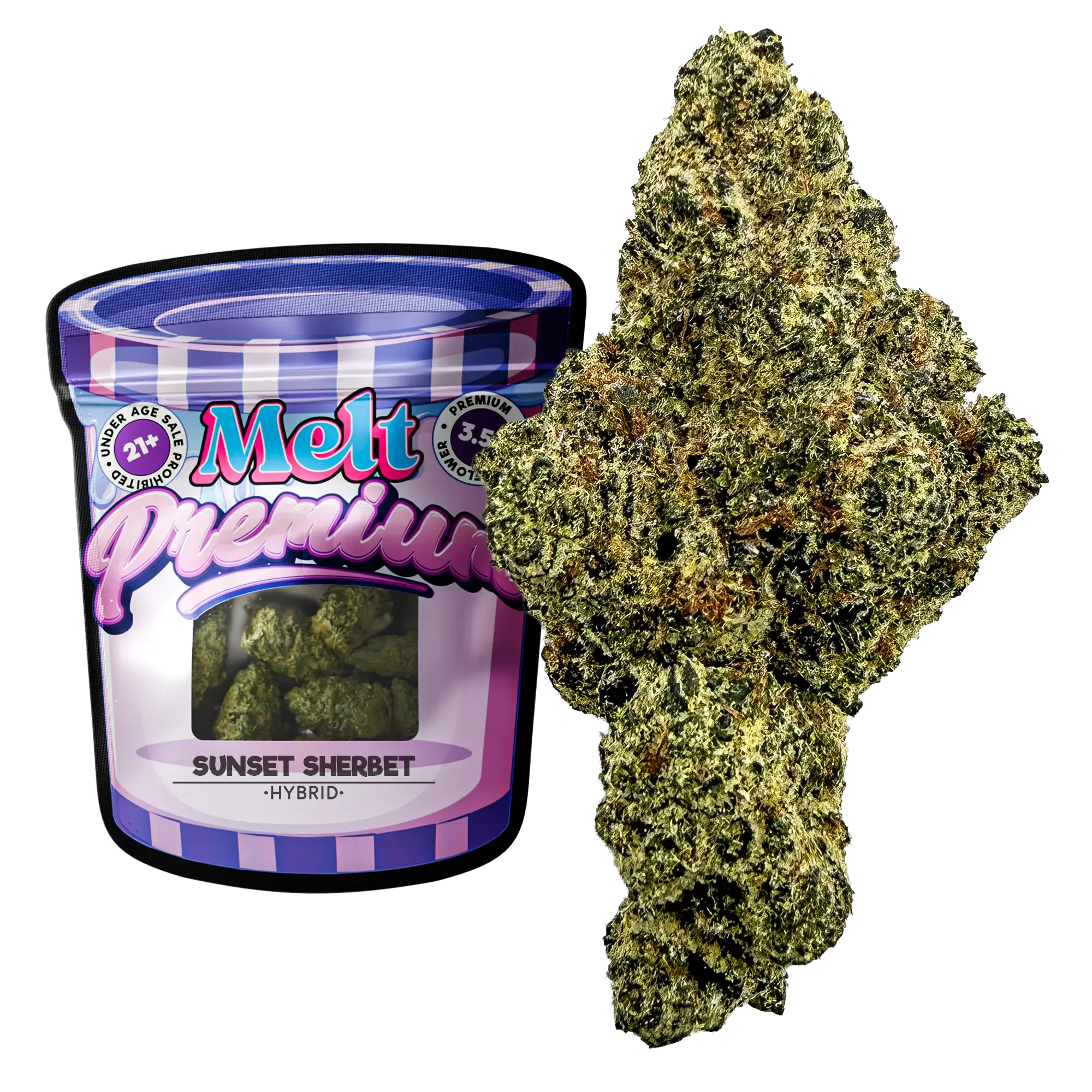 Sunset Sherbet Indica THCA flower 3.5g by Melt