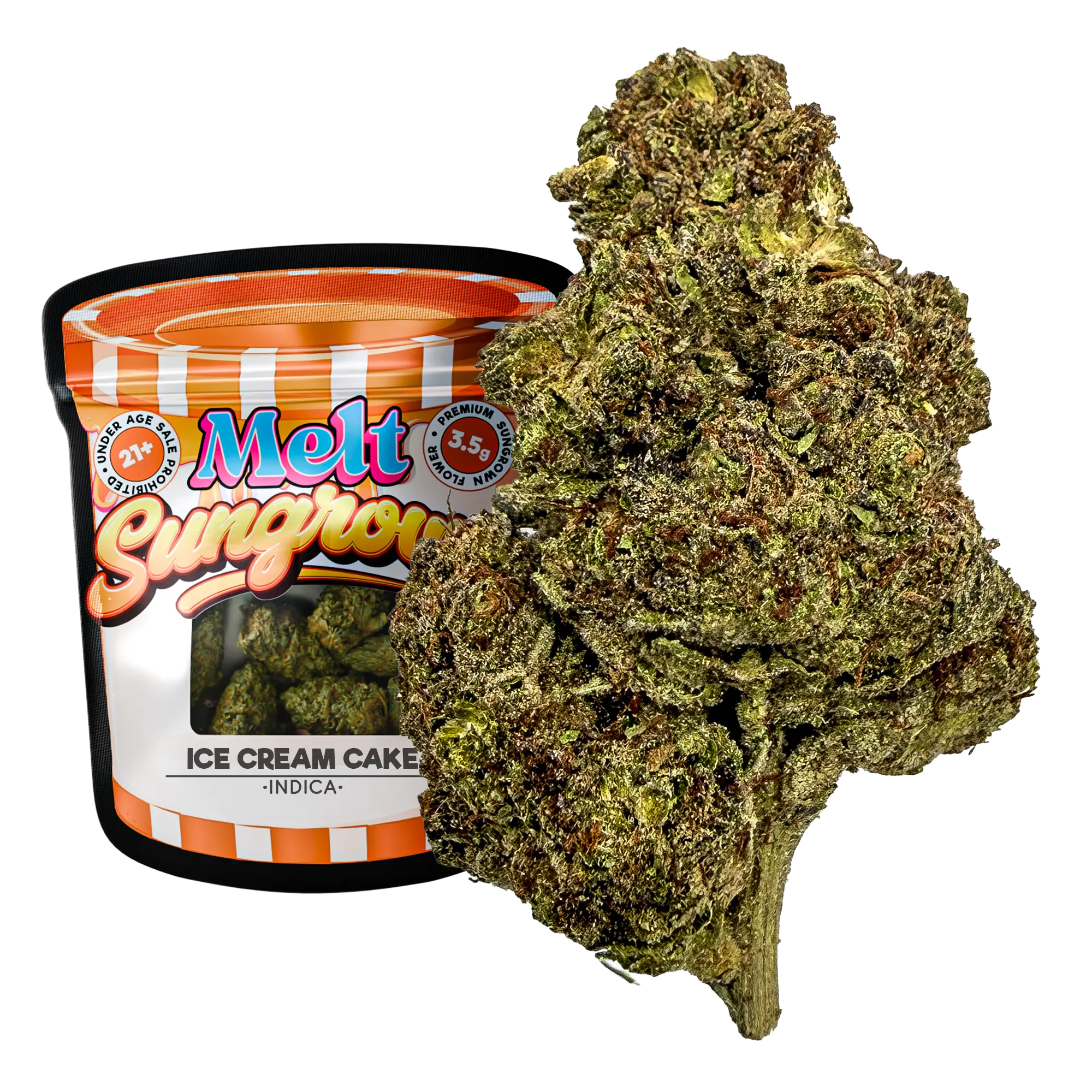 Ice Cream Cake indica sungrown THCA flower 3.5g