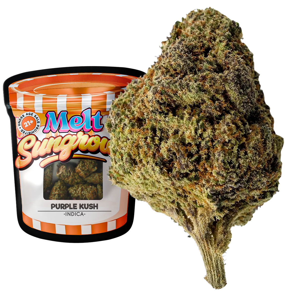 Purple Kush Indica sungrown THCA flower 3.5g