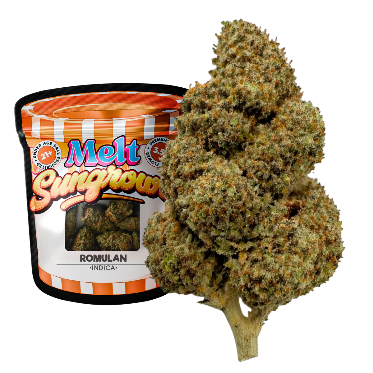 Romulan Indica sungrown THCA flower 3.5g