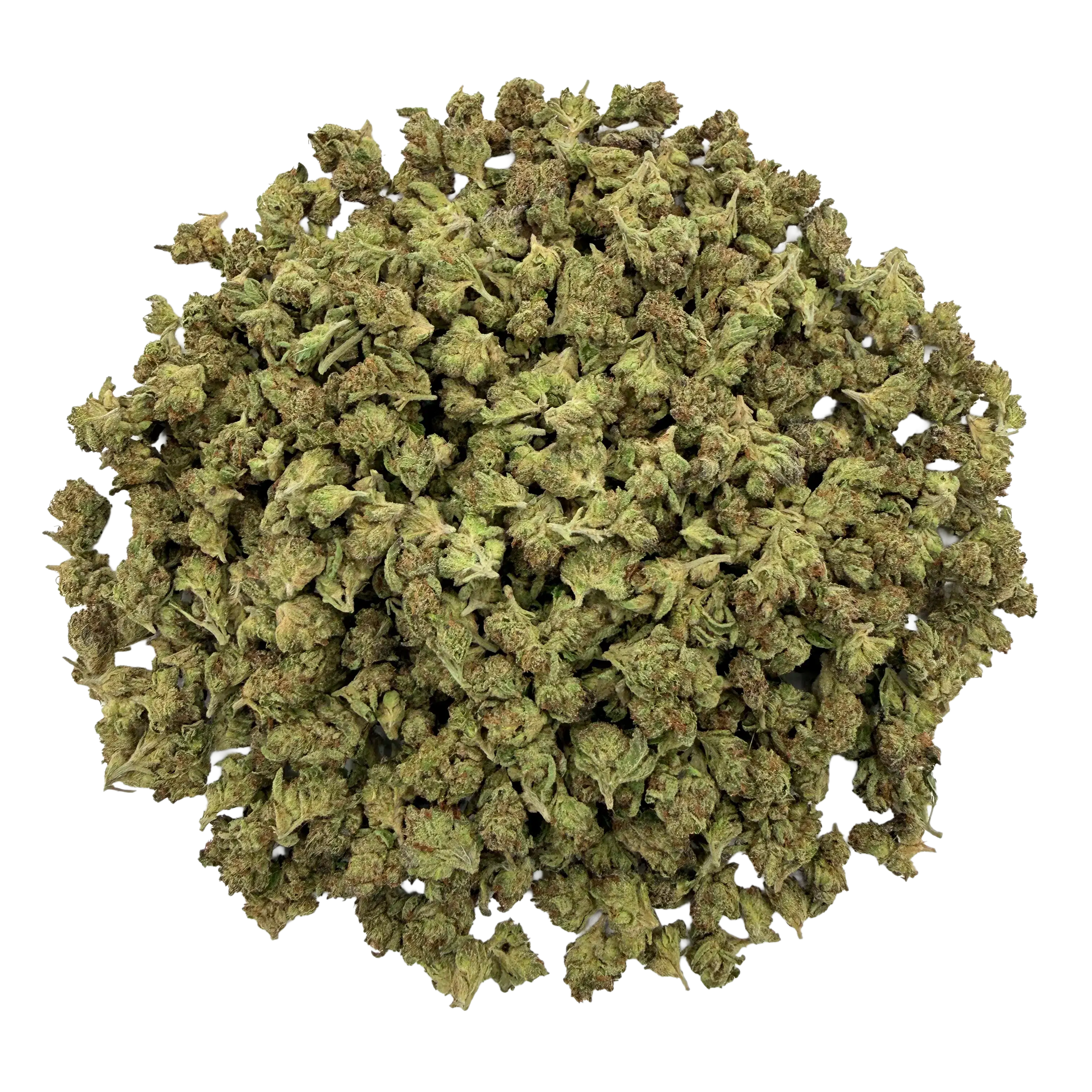 Lollipop small buds closeup showing trichomes and quality